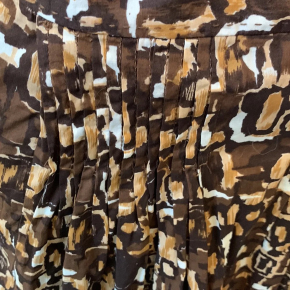 INC International Concepts Pleated Brown Mini Skirt - Picture 5 of 6